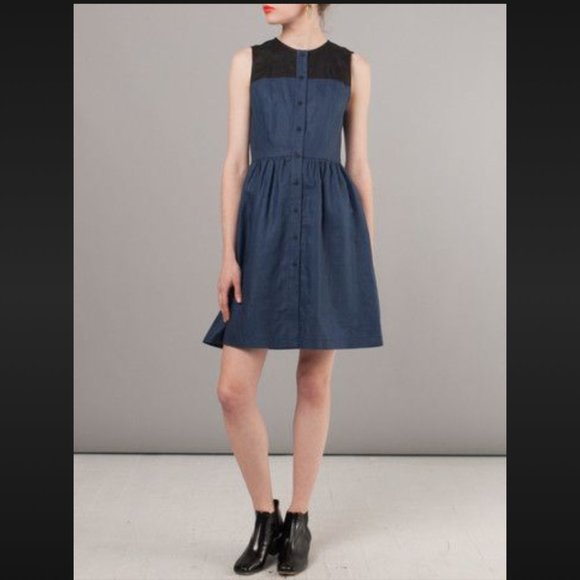Rachel Antonoff Linen Shirt Dress - Picture 1 of 6
